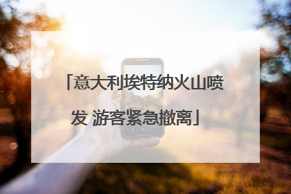 意大利埃特纳火山喷发 游客紧急撤离