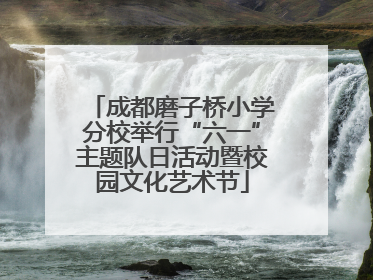 成都磨子桥小学分校举行“六一”主题队日活动暨校园文化艺术节