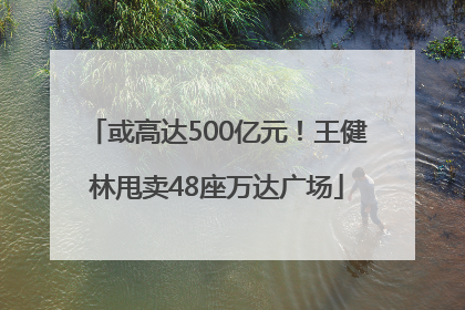 或高达500亿元！王健林甩卖48座万达广场