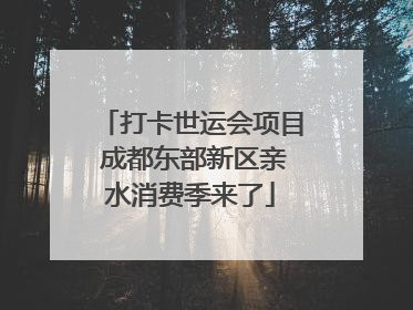 打卡世运会项目 成都东部新区亲水消费季来了