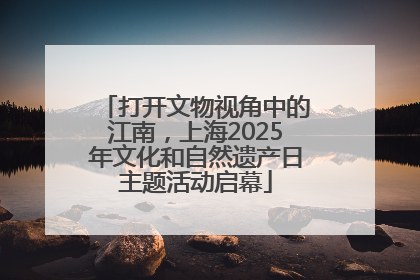打开文物视角中的江南，上海2025年文化和自然遗产日主题活动启幕