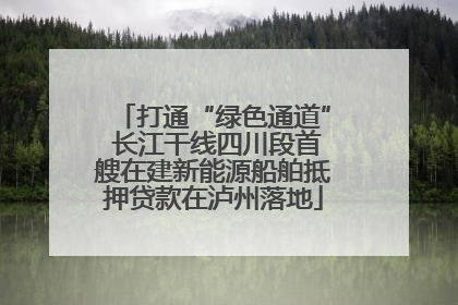 打通“绿色通道” 长江干线四川段首艘在建新能源船舶抵押贷款在泸州落地
