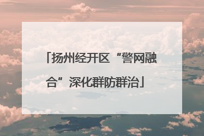 扬州经开区“警网融合”深化群防群治