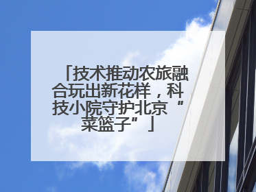 技术推动农旅融合玩出新花样，科技小院守护北京“菜篮子”