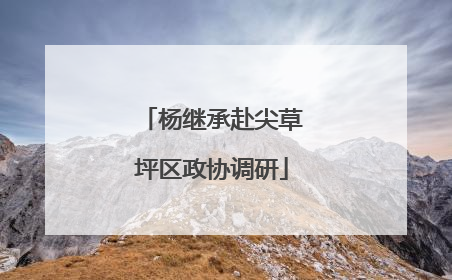 杨继承赴尖草坪区政协调研