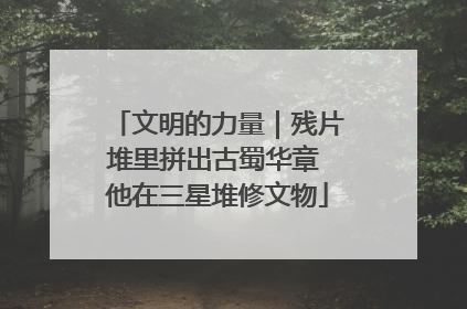 文明的力量｜残片堆里拼出古蜀华章 他在三星堆修文物