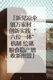 新晃凉伞镇万家村：创新实践“六位一体”机制 绘就粮食稳产增收新图景