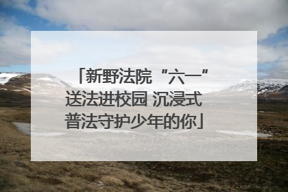 新野法院“六一”送法进校园 沉浸式普法守护少年的你