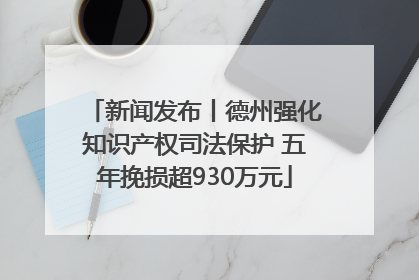 新闻发布丨德州强化知识产权司法保护 五年挽损超930万元