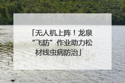 无人机上阵！龙泉“飞防”作业助力松材线虫病防治