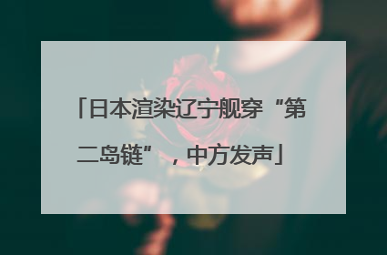 日本渲染辽宁舰穿“第二岛链”，中方发声