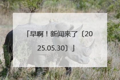 早啊！新闻来了〔2025.05.30〕