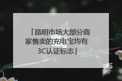 昆明市场大部分商家售卖的充电宝均有3C认证标志