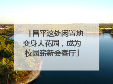 昌平这处闲置地变身大花园，成为校园崭新会客厅
