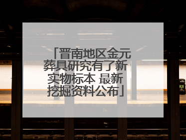 晋南地区金元葬具研究有了新实物标本 最新挖掘资料公布