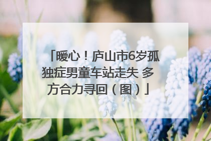 暖心！庐山市6岁孤独症男童车站走失 多方合力寻回（图）