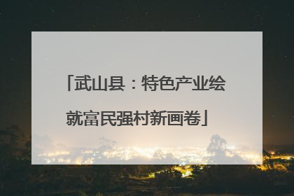 武山县：特色产业绘就富民强村新画卷