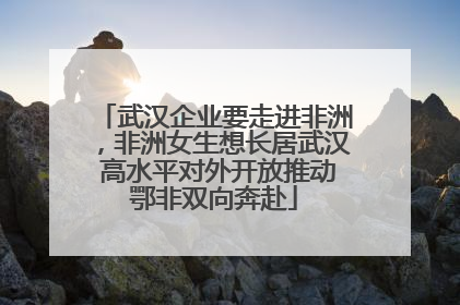 武汉企业要走进非洲，非洲女生想长居武汉 高水平对外开放推动鄂非双向奔赴