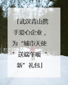 武汉青山携手爱心企业，为“城市天使”送端午暖“新”礼包