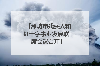 潍坊市残疾人和红十字事业发展联席会议召开