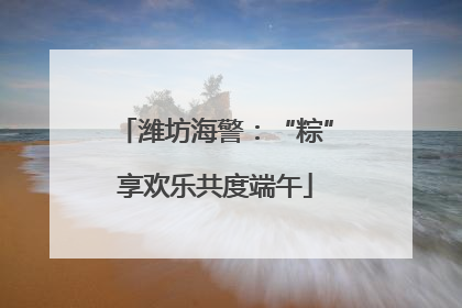 潍坊海警：“粽”享欢乐共度端午