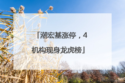 潮宏基涨停，4机构现身龙虎榜