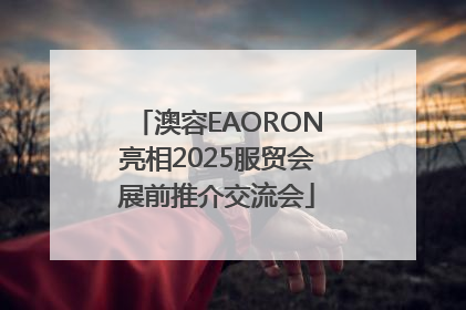 澳容EAORON亮相2025服贸会展前推介交流会