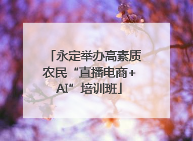 永定举办高素质农民“直播电商+AI”培训班