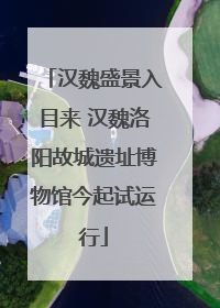汉魏盛景入目来 汉魏洛阳故城遗址博物馆今起试运行