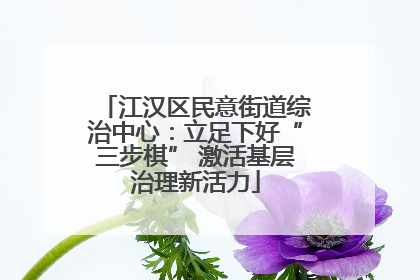 江汉区民意街道综治中心：立足下好“三步棋” 激活基层治理新活力