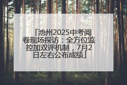池州2025中考阅卷现场探访：全方位监控加双评机制，7月2日左右公布成绩