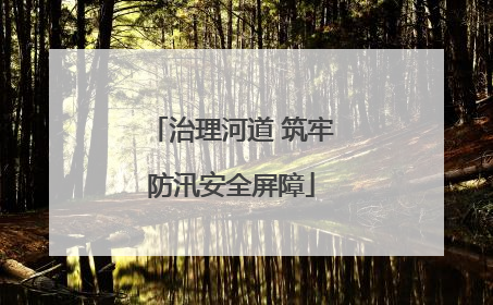 治理河道 筑牢防汛安全屏障