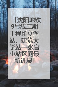 沈阳地铁9号线二期工程新立堡站、建筑大学站—张官屯站区间最新进展