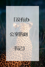 没有办公室的赵书记
