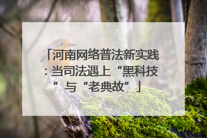 河南网络普法新实践：当司法遇上“黑科技”与“老典故”