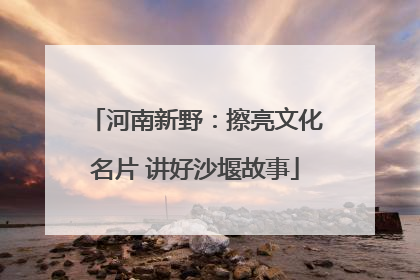 河南新野：擦亮文化名片 讲好沙堰故事