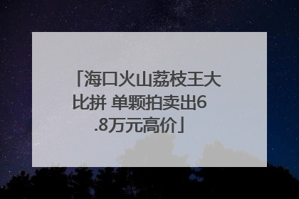 海口火山荔枝王大比拼 单颗拍卖出6.8万元高价