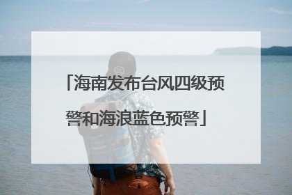 海南发布台风四级预警和海浪蓝色预警