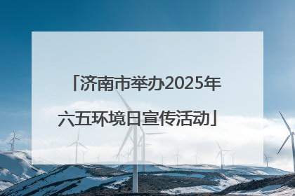 济南市举办2025年六五环境日宣传活动