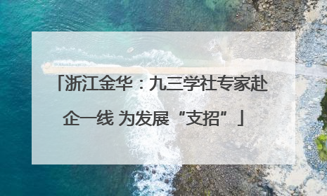 浙江金华：九三学社专家赴企一线 为发展“支招”