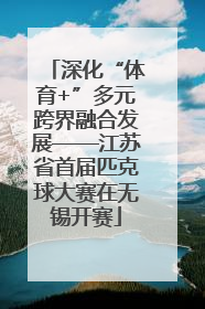 深化“体育+”多元跨界融合发展——江苏省首届匹克球大赛在无锡开赛