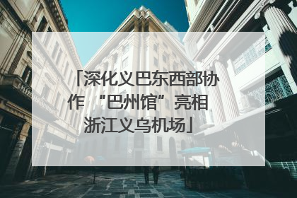 深化义巴东西部协作 “巴州馆”亮相浙江义乌机场