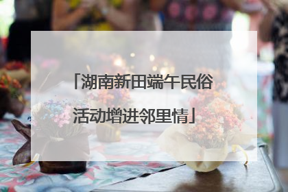 湖南新田端午民俗活动增进邻里情