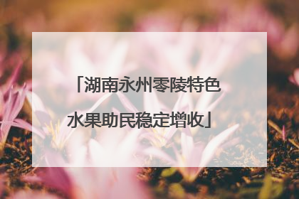 湖南永州零陵特色水果助民稳定增收