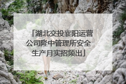 湖北交投襄阳运营公司隆中管理所安全生产月实招频出