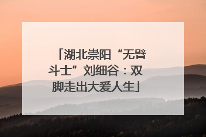 湖北崇阳“无臂斗士”刘细谷：双脚走出大爱人生