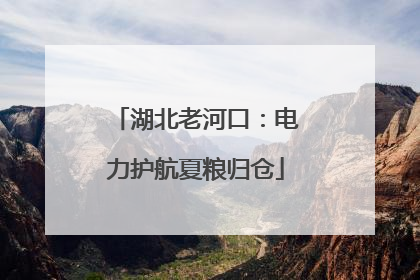 湖北老河口：电力护航夏粮归仓