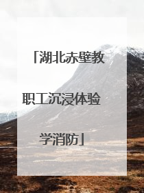 湖北赤壁教职工沉浸体验学消防