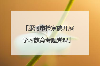 漯河市检察院开展学习教育专题党课