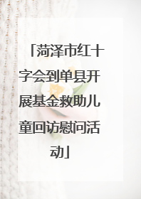 菏泽市红十字会到单县开展基金救助儿童回访慰问活动
